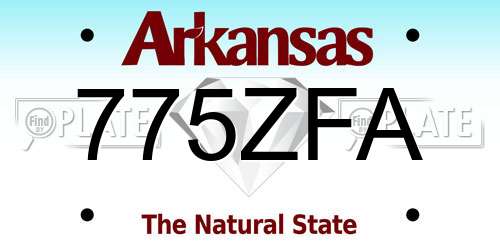 775ZFA Arkansas License Plate