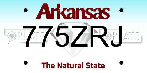 775ZRJ Arkansas License Plate
