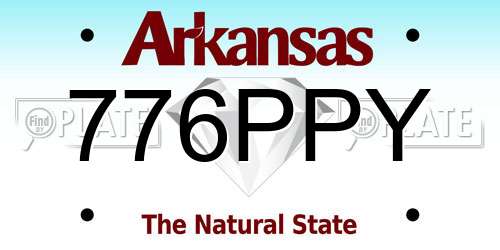 776PPY Arkansas License Plate