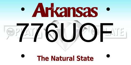 776UOF Arkansas License Plate