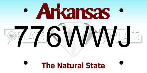 776WWJ Arkansas License Plate