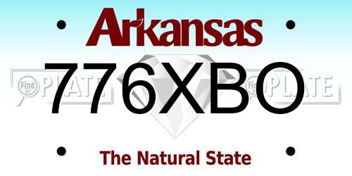 776XBO Arkansas License Plate