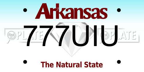 777UIU Arkansas License Plate