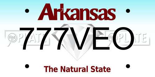 777VEO Arkansas License Plate