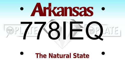 778IEQ Arkansas License Plate