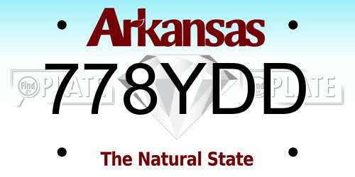778YDD Arkansas License Plate