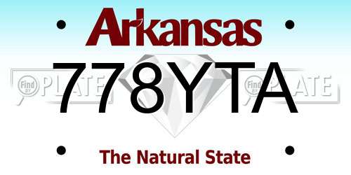 778YTA Arkansas License Plate