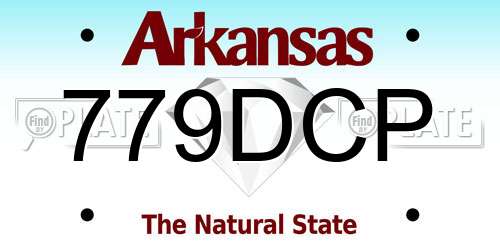 779DCP Arkansas License Plate