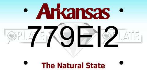 779EI2 Arkansas License Plate