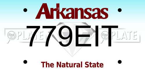 779EIT Arkansas License Plate