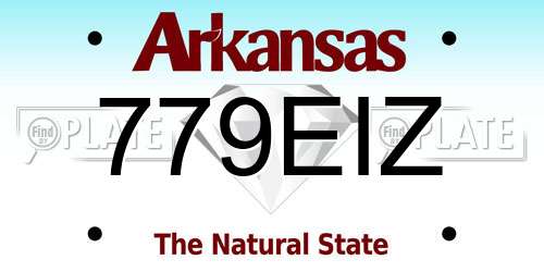 779EIZ Arkansas License Plate