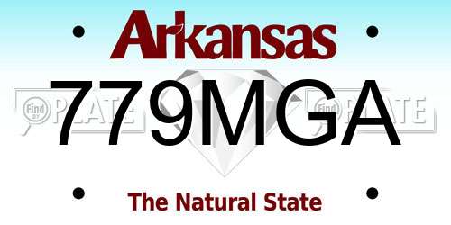 779MGA Arkansas License Plate