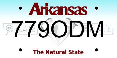 779ODM Arkansas License Plate