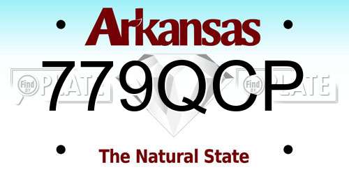 779QCP Arkansas License Plate