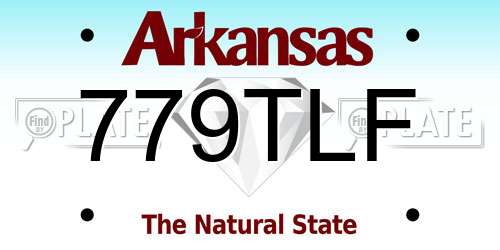 779TLF Arkansas License Plate