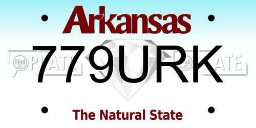 779URK Arkansas License Plate