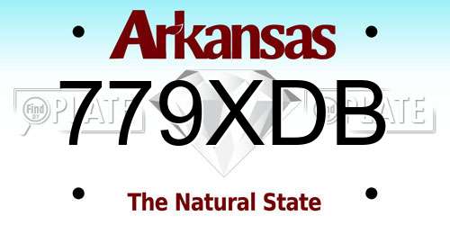 779XDB Arkansas License Plate