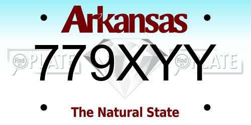 779XYY Arkansas License Plate