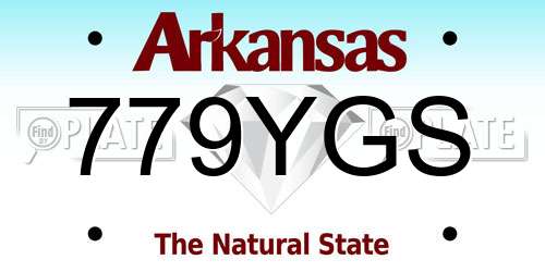 779YGS Arkansas License Plate