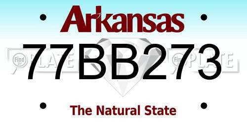77BB273 Arkansas License Plate