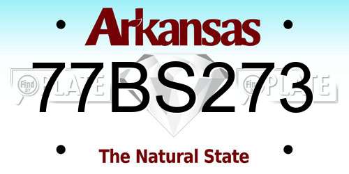 77BS273 Arkansas License Plate