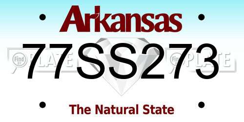 77SS273 Arkansas License Plate