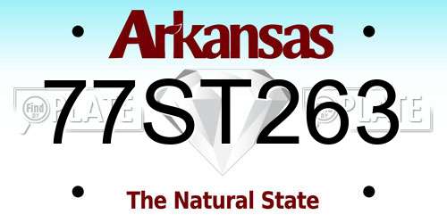 77ST263 Arkansas License Plate