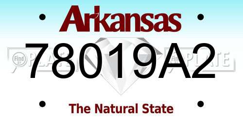 78019A2 Arkansas License Plate