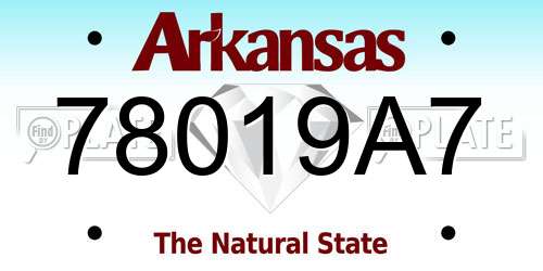 78019A7 Arkansas License Plate