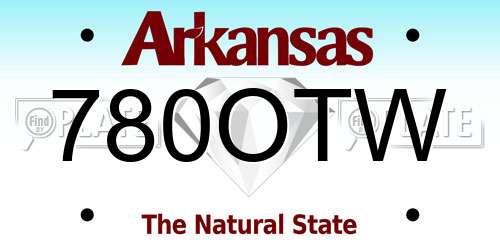 780OTW Arkansas License Plate