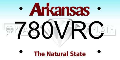 780VRC Arkansas License Plate
