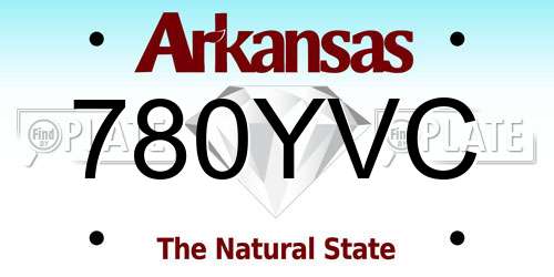 780YVC Arkansas License Plate