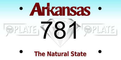 781 Arkansas License Plate