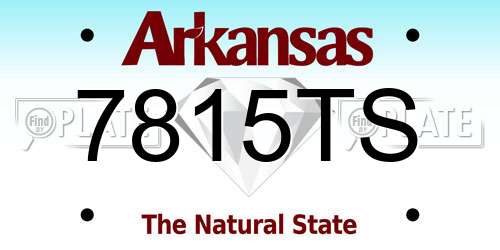 7815TS Arkansas License Plate
