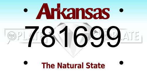 781699 Arkansas License Plate