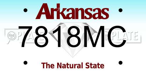 7818MC Arkansas License Plate