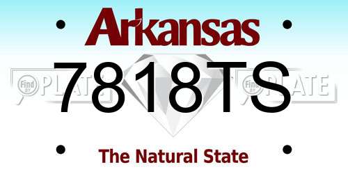 7818TS Arkansas License Plate
