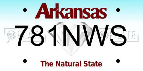 781NWS Arkansas License Plate