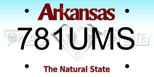 781UMS Arkansas License Plate