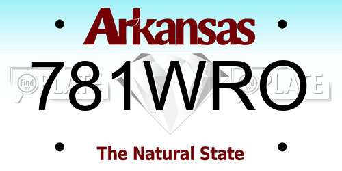 781WRO Arkansas License Plate
