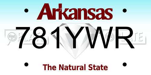 781YWR Arkansas License Plate