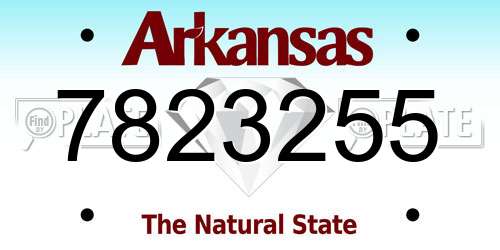 7823255 Arkansas License Plate