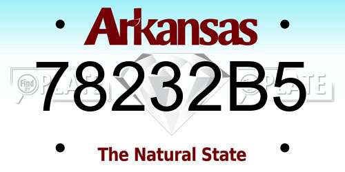 78232B5 Arkansas License Plate