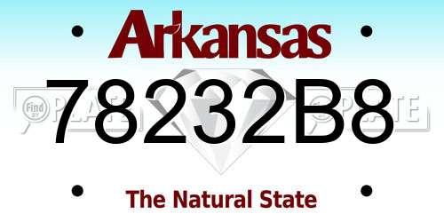 78232B8 Arkansas License Plate