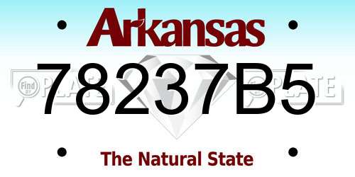 78237B5 Arkansas License Plate