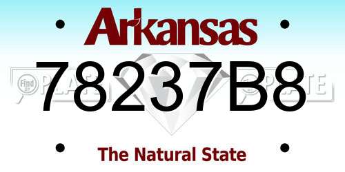 78237B8 Arkansas License Plate