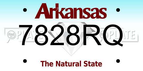 7828RQ Arkansas License Plate