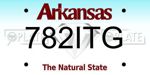 782ITG Arkansas License Plate
