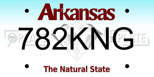 782KNG Arkansas License Plate