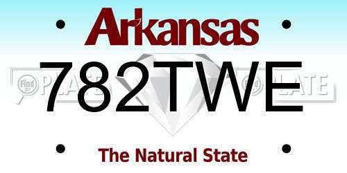 782TWE Arkansas License Plate